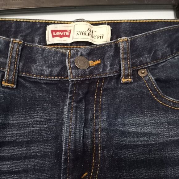 Levi's 541 Athletic Fit Jeans W27x L27 Dark Acid Wash Navy Blue - Picture 6 of 11